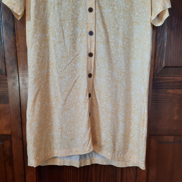 Salty Crew Seafarer Dress Dusty Gold Button Front Mini Dress Size Medium ALTERED - Picture 5 of 16